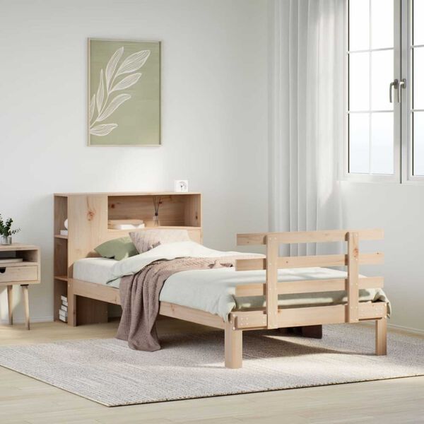 vidaXL Bookcase Bed without Mattress 100x200cm Solid Wood Pine