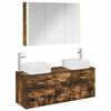 vidaXL Bathroom Furniture Set 4 pcs Smoked Oak
