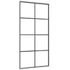 vidaXL Sliding Door Aluminium and ESG Glass 102.5x205 cm Black