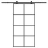 vidaXL Sliding Door with Hardware Set 102,5x205 cm ESG Glass&Aluminium