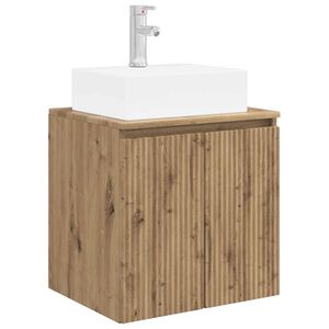 vidaXL Wall-Mounted Sink Vanity Artisan Oak 49.5 x 41 x 62.5 cm