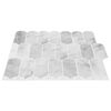 vidaXL Decorative Stickers 10 pcs Grey Marble 30 x 30 x 0.8 cm