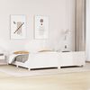 vidaXL Bed Frame without Mattress White 200x200 cm Solid Wood Pine
