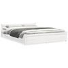 vidaXL Bed Frame without Mattress White Solid Wood 160x200 cm