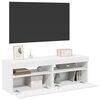 vidaXL TV Cabinets with LED Lights 2 pcs White 60x35x40 cm
