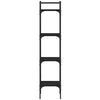 vidaXL Bookshelf 4-Tier Black 35x30x138.5 cm Engineered Wood
