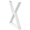 vidaXL Dining Table Legs 2 pcs White 70x(72-73.3) cm Steel