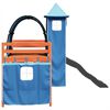 vidaXL Kids' Loft Bed with Tower Blue 80x200 cm Solid Wood Pine