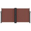 vidaXL Retractable Side Awning Brown 120x600 cm