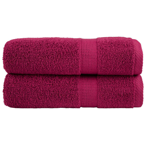 vidaXL Premium Shower Towels "SOLUND" 2 pcs Bordeaux 70x140 cm 600 gsm