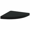 vidaXL Floating Corner Shelf Black 35x35x3,8 cm MDF