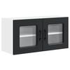 vidaXL Dishwasher Panel Kalmar Black 80 x 31 x 40 cm Engineered Wood