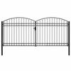 vidaXL Fence Gate "ASSEN" Double Door with Arched Top Steel 400x200 cm