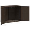 vidaXL Garden Storage Cabinet Brown 83x45x76 cm Poly Rattan