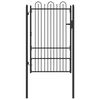 vidaXL Fence Gate DRONTEN 100 x 150 cm Steel Black Lockable