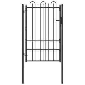 vidaXL Fence Gate DRONTEN 100 x 150 cm Steel Black Lockable