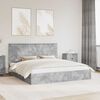 vidaXL Storage Bed Concrete Grey 180 x 200 cm Engineered Wood