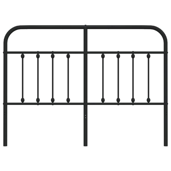 vidaXL Metal Replace Headboard Black 140 cm