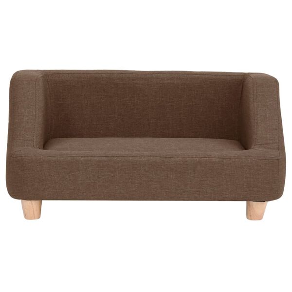 vidaXL Dog Sofa Brown 95x63x39 cm Linen
