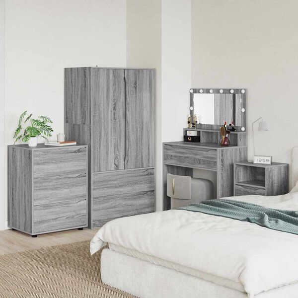 vidaXL Storage Cabinet Grey Sonoma 60 x 48 x 81 cm Engineered Wood