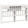 vidaXL Bookcase Bed without Mattress White 180x200 cm Super King Solid Wood Pine