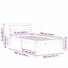 vidaXL Bed Frame with Headboard Brown 75 x 190 cm Solid Pine Wood