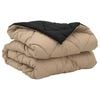 vidaXL Summer Duvet Black and Taupe 220 x 140 cm Microfiber