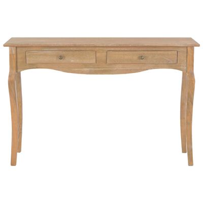 vidaXL Console Table with 2 Drawers 120x35x76 cm Solid Pine Wood
