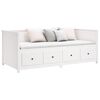 vidaXL Day Bed without Mattress White 90x190 cm Single Solid Wood Pine