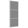 vidaXL Interior Door 83x201.5 cm White ESG Glass and Aluminium
