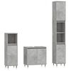 vidaXL 3 Piece Bathroom Cabinet Set Concrete Grey Engineered Wood