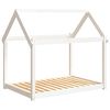 vidaXL Dog Bed White 111x80x100 cm Solid Wood Pine