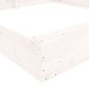vidaXL Sandbox with Seats White Square Solid Wood Pine