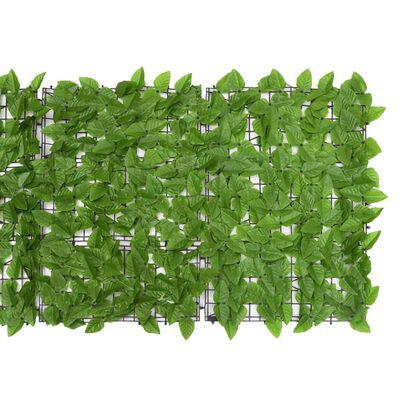 vidaXL Balcony Screen with Green Leaves 600x75 cm