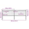 vidaXL Garden Fence with Spear Top Steel 359x100 cm Black