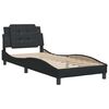 vidaXL Bed Frame without Mattress "Zadar" Black 100x203 cm Faux Leather