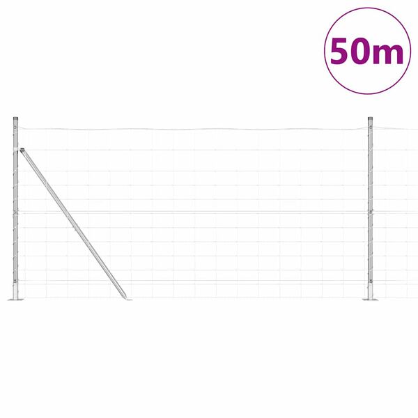 vidaXL Fence Post Galvanized 50 x 1.2 m Steel