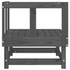 vidaXL Garden Corner Sofas 2 pcs Grey Solid Wood Pine