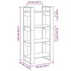 vidaXL Book Cabinet/Room Divider White 60x35x125 cm Solid Wood