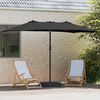 vidaXL Garden Parasol Black 385 x 209 x 244 cm Polyester