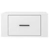 vidaXL Wall-mounted Bedside Cabinet High Gloss White 50x36x25 cm