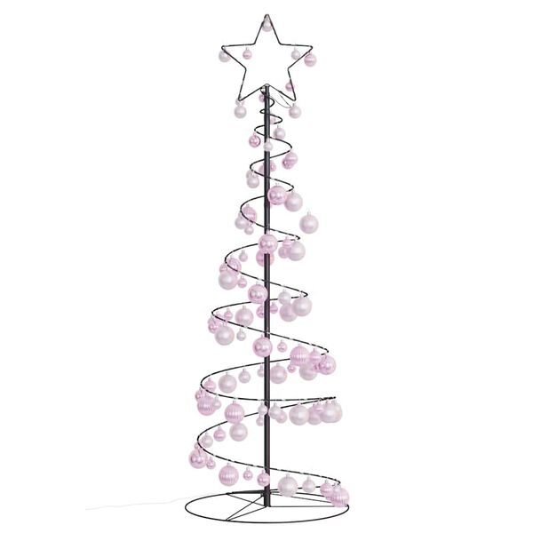 vidaXL LED Christmas Tree with Baubles 100 LEDs Warm White 150 cm