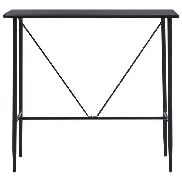 vidaXL Bar Table Black 120x60x110 cm MDF