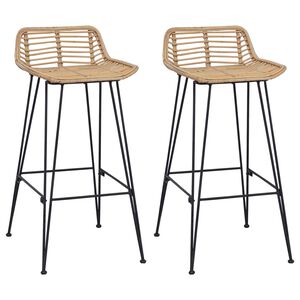 vidaXL Bar Chair 44 x 46 x 91 cm Rod Iron Dia, 10mm