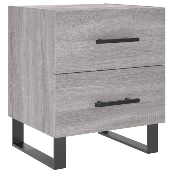 vidaXL Bedside Cabinet Grey Sonoma 40x35x47.5 cm Engineered Wood