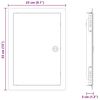 vidaXL Access Panel White 33 x 23 x 3 cm Steel
