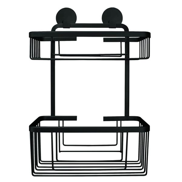 Kleine Wolke Double Shower Rack Rectangular Rocco Black