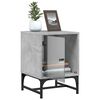 vidaXL Bedside Cabinet with Glass Door Concrete Grey 35x37x50 cm