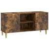 vidaXL TV Cabinet 102 x 34.5 x 50 cm Smoked Oak Engineered Wood
