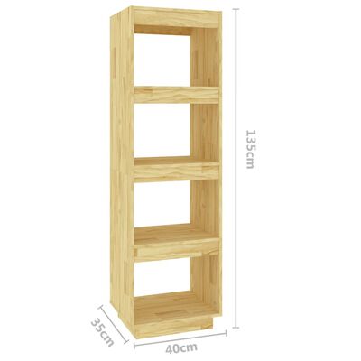 vidaXL Book Cabinet/Room Divider 40x35x135 cm Solid Pinewood